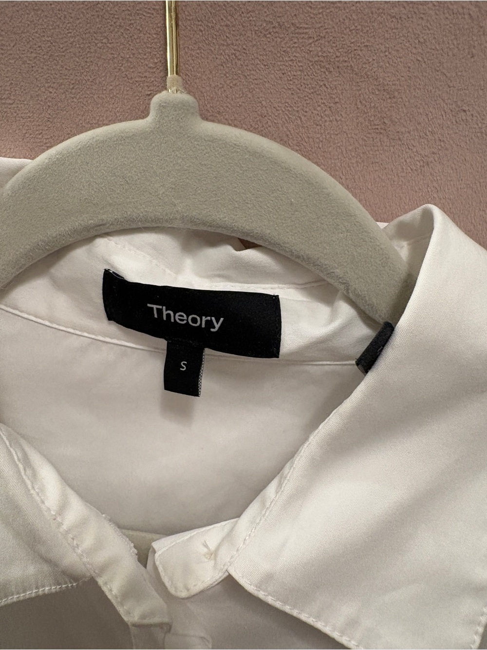 Theory womens White Button-Front Dress Shirt - Picture 2 of 3